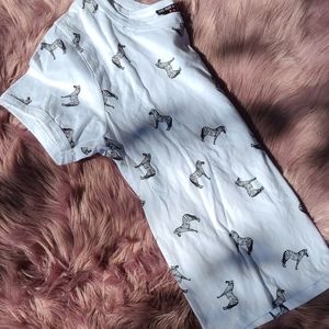 Crop Top Zebra Size Medium